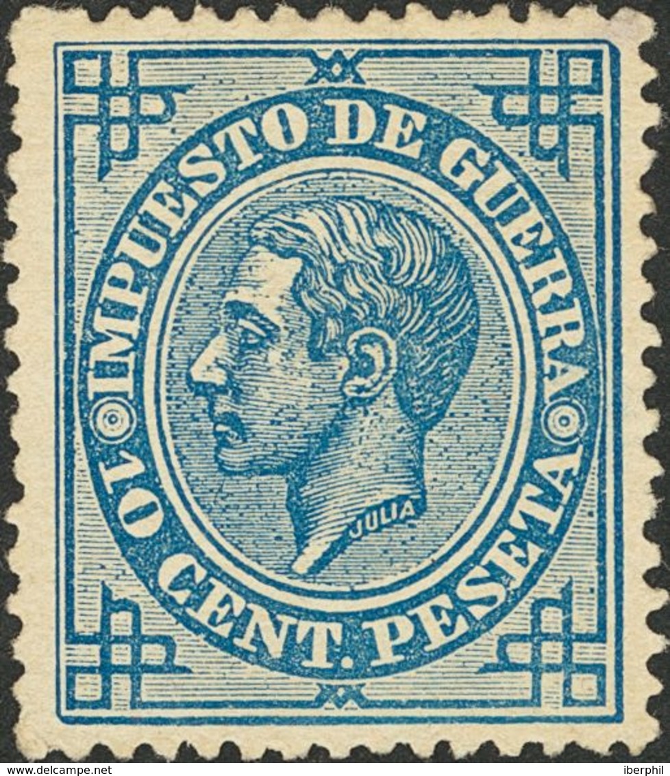 *184. 1876. 10 Cts Azul. Excelente Centraje. MAGNIFICO. - Autres & Non Classés