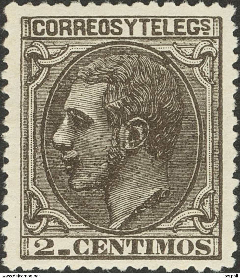 **200. 1879. 2 Cts Negro. Excelente Centraje. PIEZA DE LUJO. - Autres & Non Classés