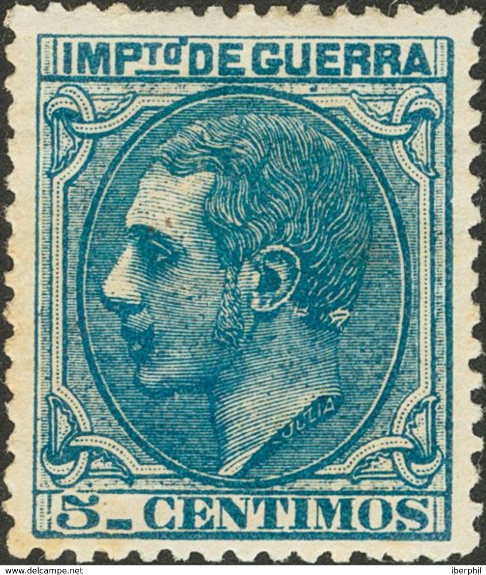 *NE4. 1879. 5 Cts Azul (bien Centrado Y Color Intenso). NO EMITIDO. MAGNIFICO. - Other & Unclassified