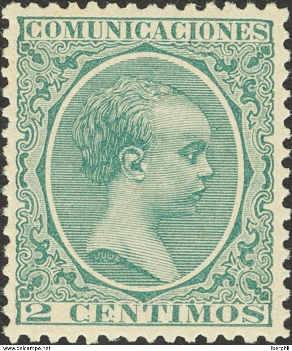 *213. 1889. 2 Cts Verde. PIEZA DE LUJO. - Autres & Non Classés