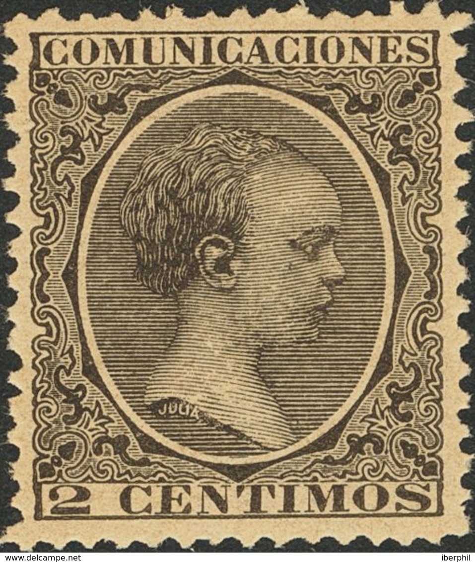 **214. 1889. 2 Cts Negro. Excelente Centraje. MAGNIFICO. - Otros & Sin Clasificación