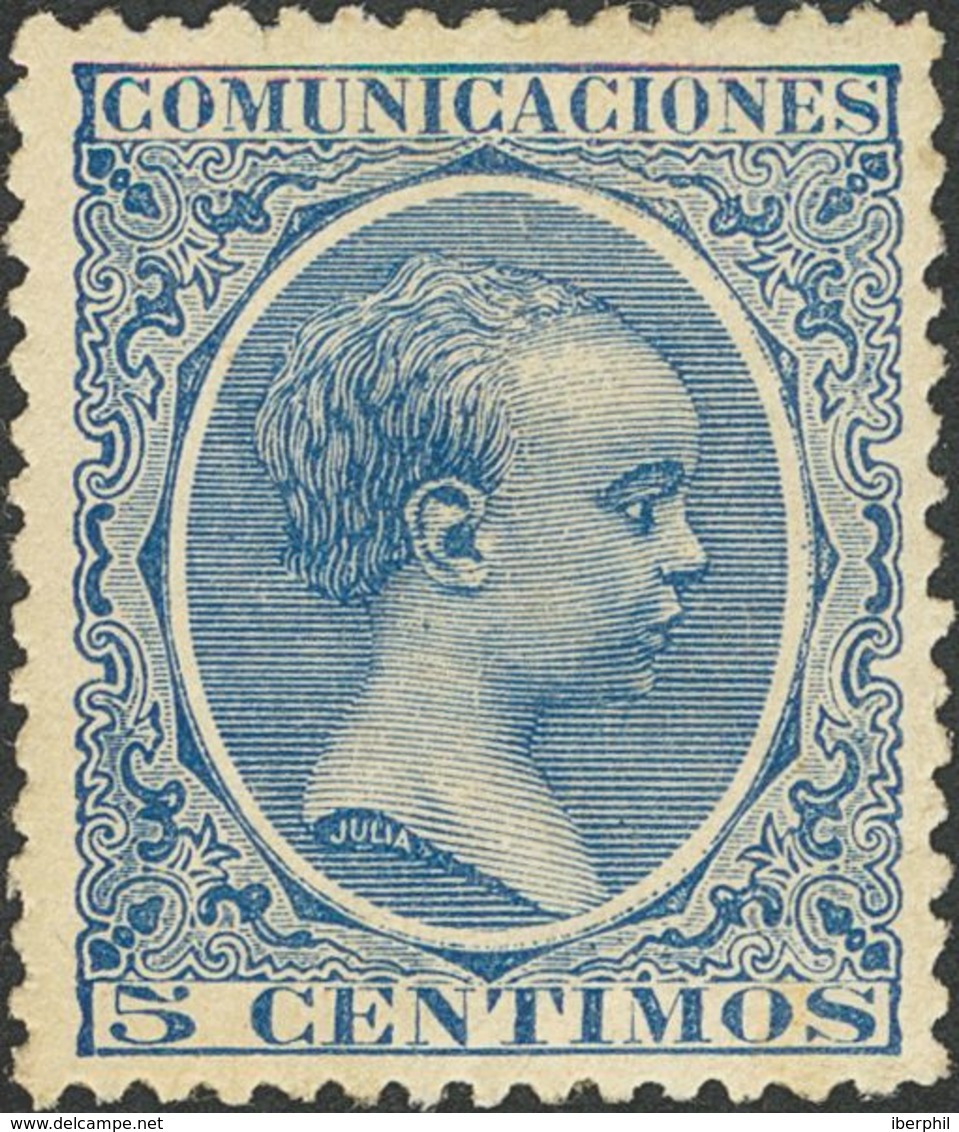 *215. 1889. 5 Cts Azul. MAGNIFICO. - Autres & Non Classés