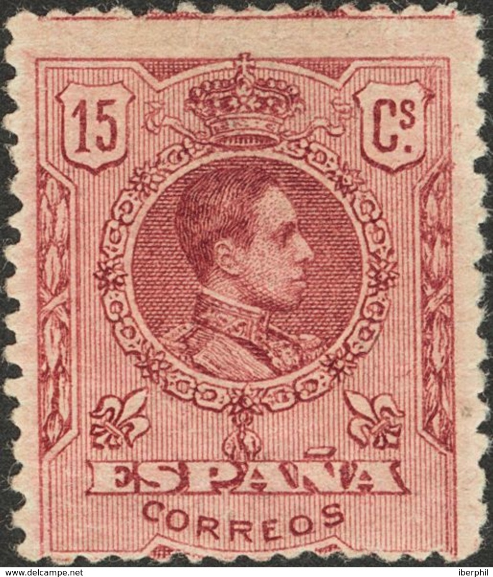 **270. 1909. 15 Cts Carmín. PRUEBA DE COLOR (Nº000,000). MAGNIFICO Y RARISIMO. - Other & Unclassified