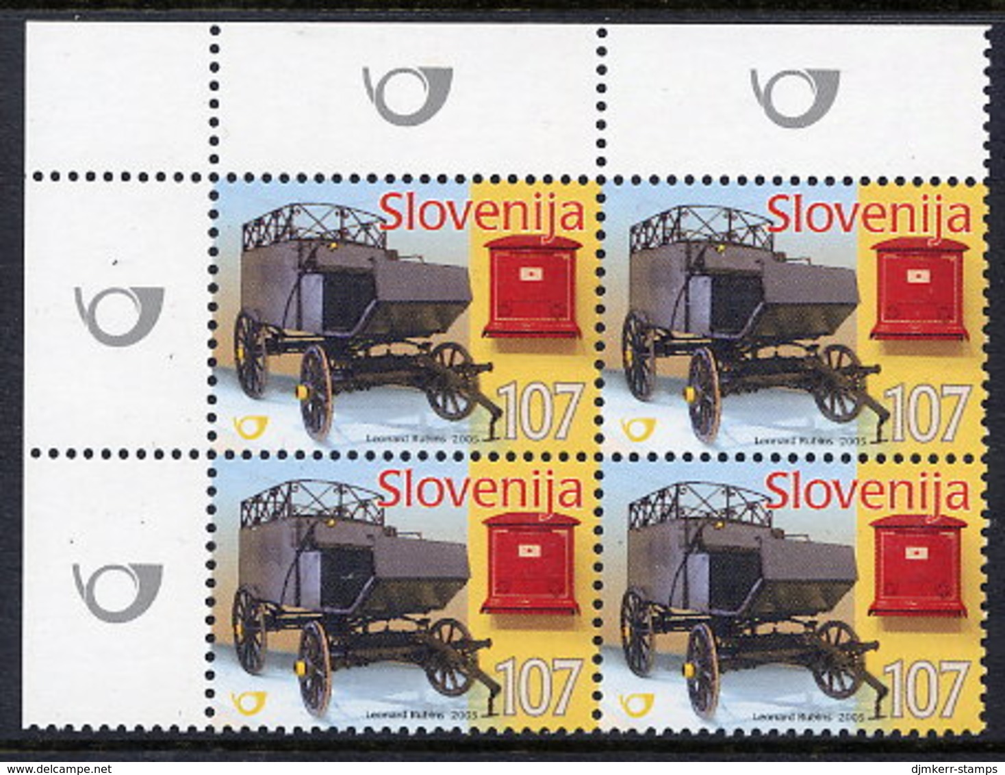 SLOVENIA 2005 Postal Museum Block Of 4 MNH / **.  Michel 538 - Slowenien