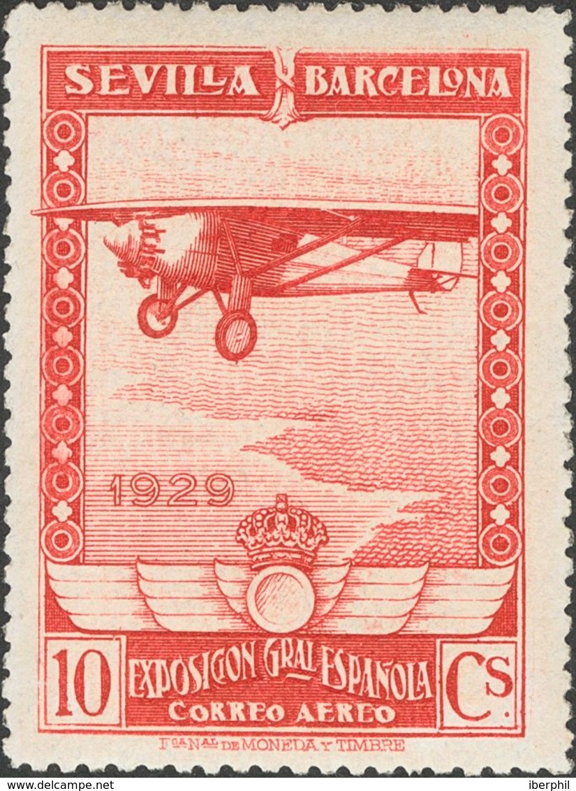 **/*448/53ccp. 1929. Serie Completa, Cuatro Valores (el 50 Cts Con Fijasellos). Variedad CAMBIOS DE COLOR Y DENTADO 13¾. - Autres & Non Classés