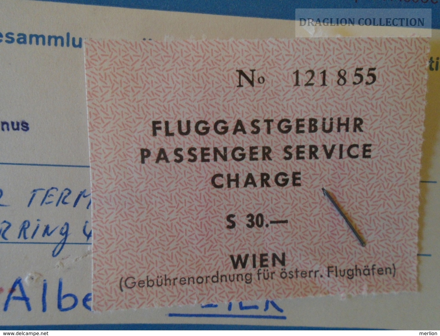 ZA140.3 SUISSE / SCHWEIZ / SWITZERLAND // SWISSAIR, 1961, Passenger Ticket, ZÜRICH - WIEN - Europe