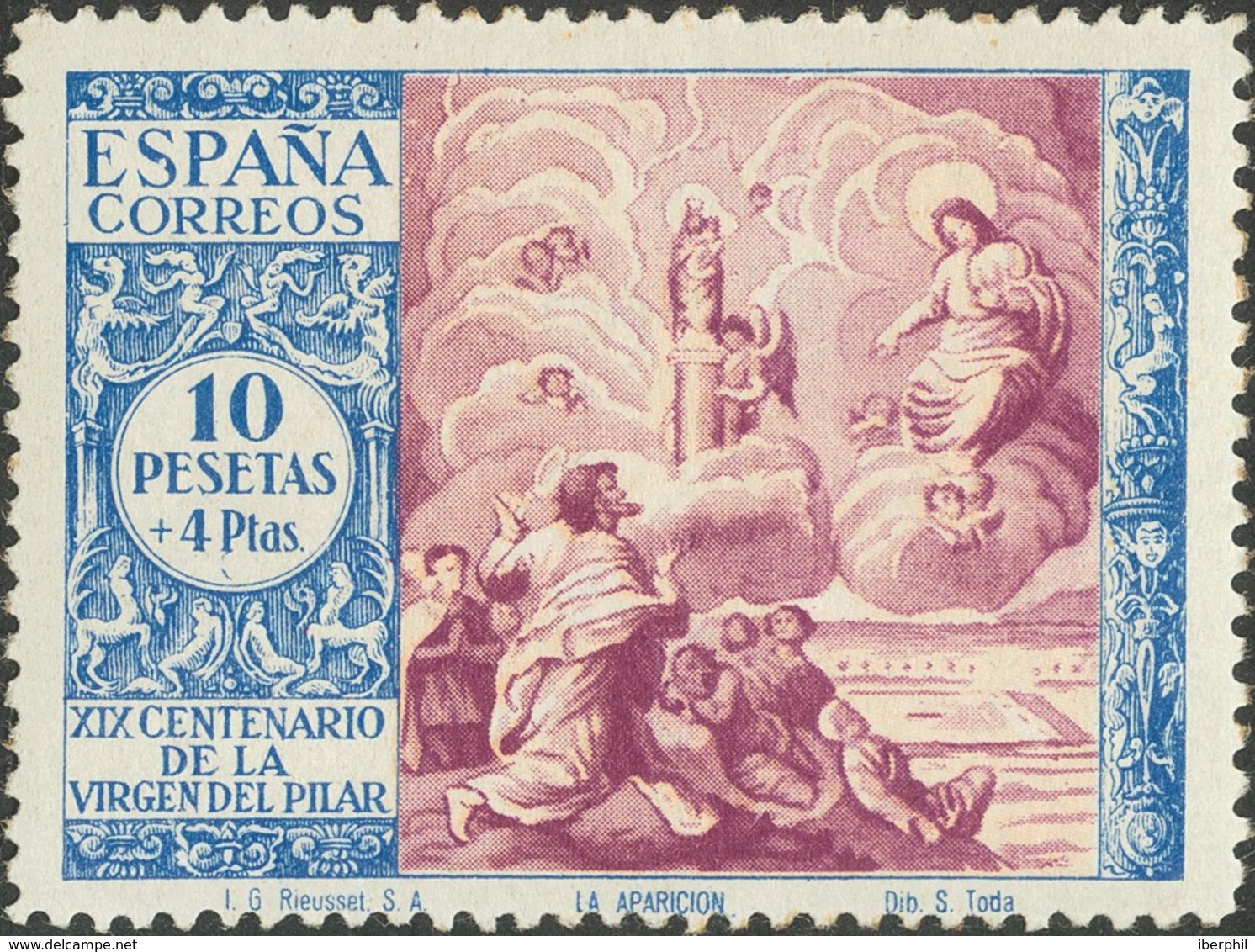 **901/02ccN. 1940. 4 Pts Verde Y Violeta Y 10 Pts Violeta Y Azul. Variedad CAMBIOS DE COLOR Y Nº000.000. MAGNIFICOS. Edi - Other & Unclassified