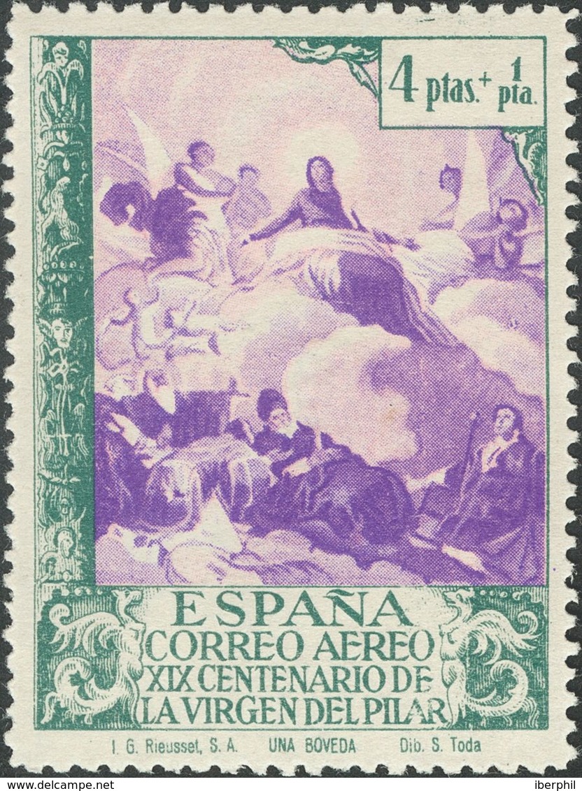 **912/13ccN. 1940. 4 Pts Verde Y Violeta Y 10 Pts Violeta Y Azul. Variedad CAMBIOS DE COLOR Y Nº000.000. MAGNIFICOS. Edi - Other & Unclassified