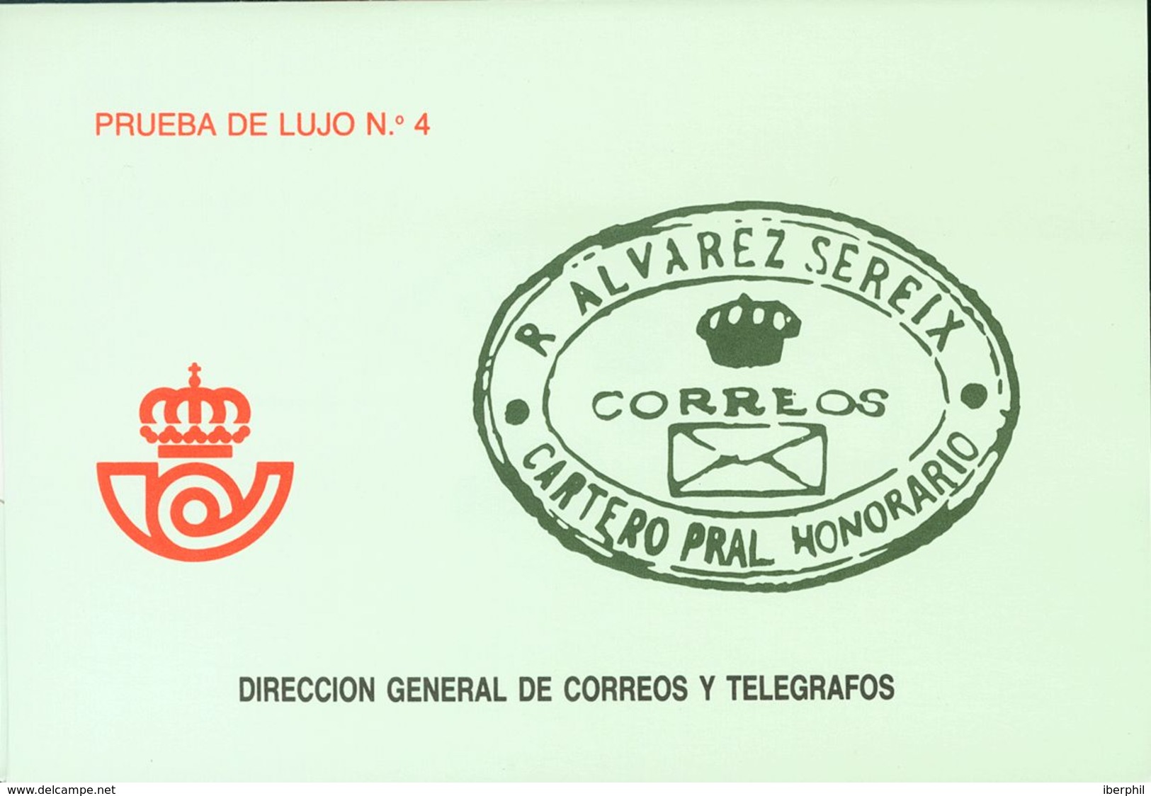 **20P. 1990. Prueba De Lujo. ALVAREZ SEREIX. MAGNIFICA. Edifil 2018: 27 Euros - Other & Unclassified