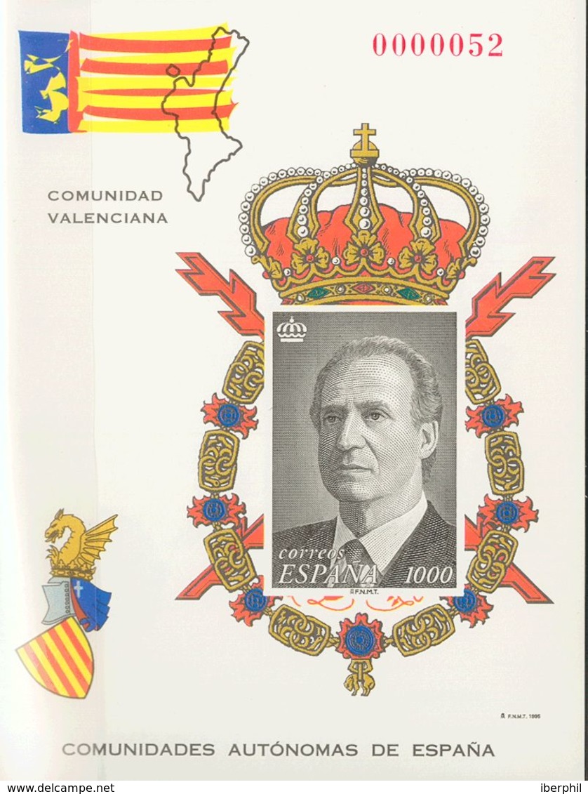 **37/56P. 1995. Pruebas De Lujo. AUTONOMIAS, Con La Numeración En Rojo. MAGNIFICAS Y RARISIMAS, MUY POCOS JUEGOS CONOCID - Otros & Sin Clasificación