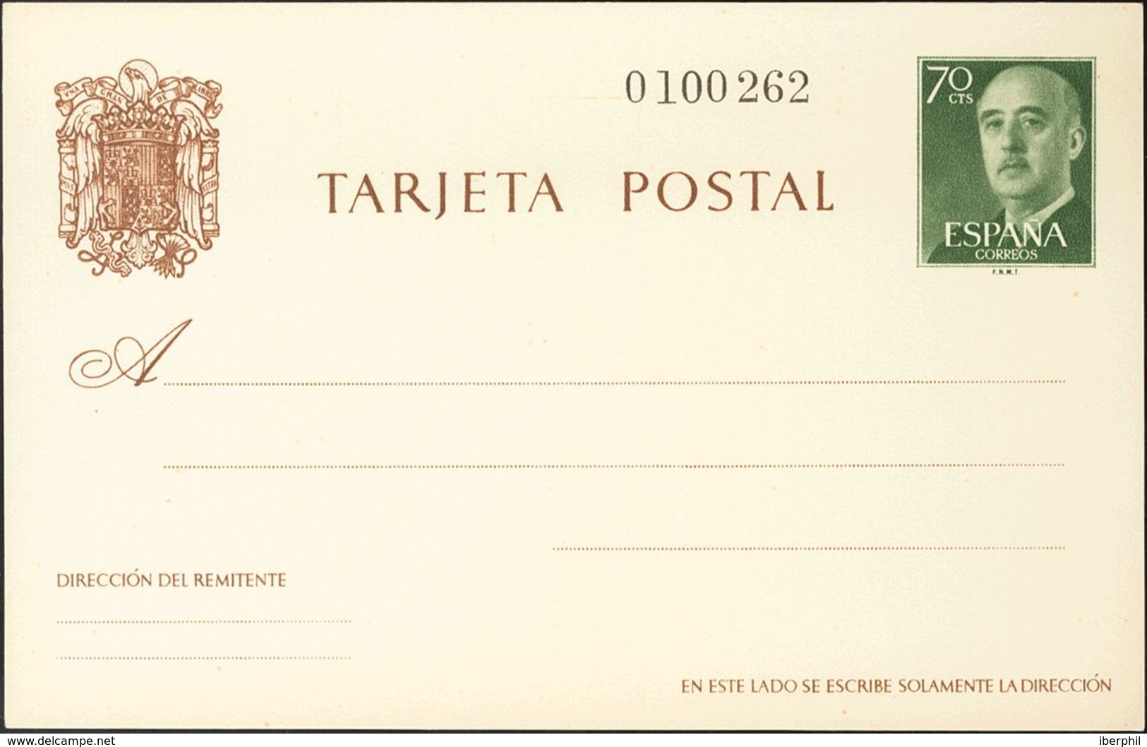 **EP90. 1962. 70 Cts Verde Sobre Tarjeta Entero Postal. MAGNIFICO. Edifil 2018: 51 Euros - Sonstige & Ohne Zuordnung