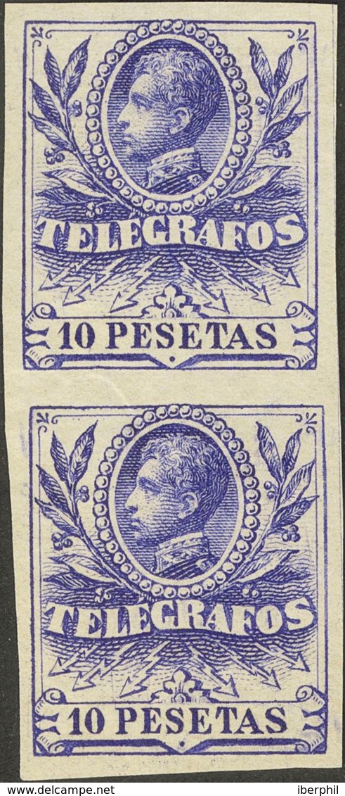 **/(*)40/42s(2), 44s(2), 46s(2). 1905. 10 Cts Azul, 15 Cts Lila, 30 Cts Violeta, 1 Pts Amarillo Y 10 Pts Violeta (este V - Autres & Non Classés