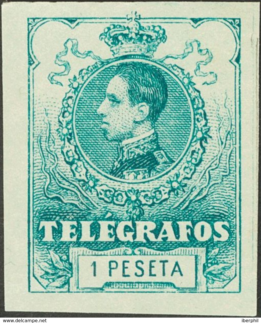 (*)52P(4). 1912. Conjunto De Cuatro ENSAYOS DE COLOR Y SIN DENTAR Del Valor De 1 Pts En Violeta, Castaño Rojo, Carmín Y  - Altri & Non Classificati