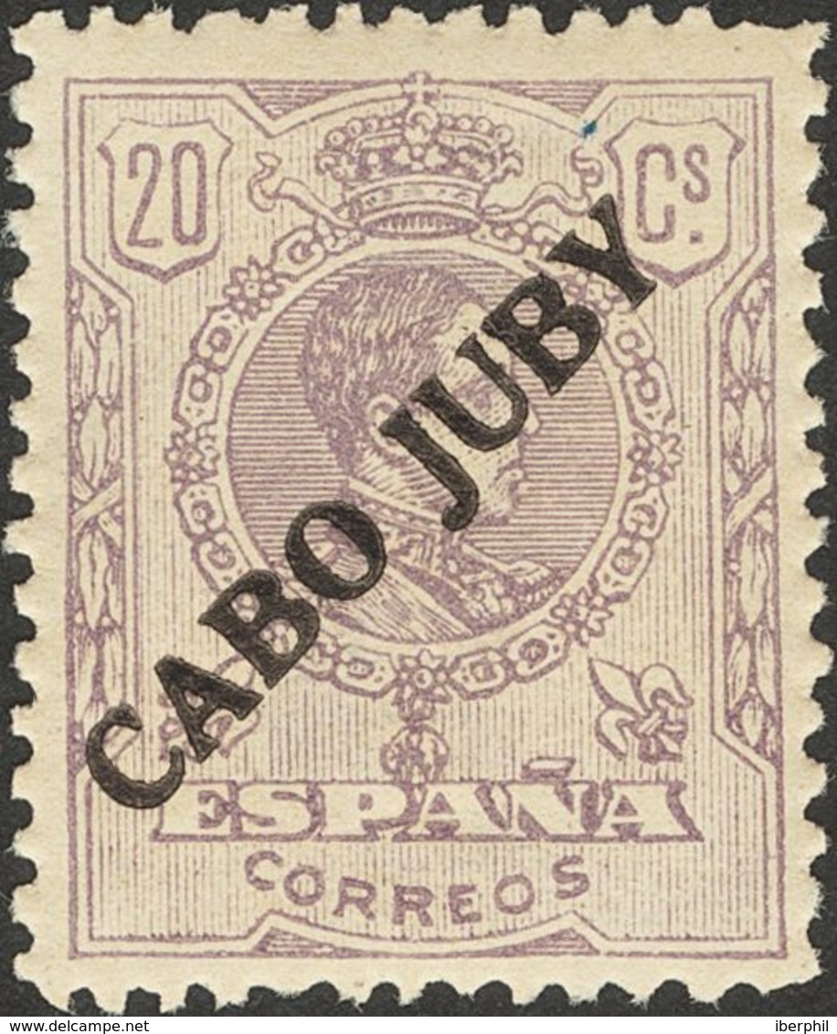 **NE1. 1922. 20 Cts Violeta NO EMITIDO. Muy Bien Centrado. MAGNIFICO Y RARO SIN FIJASELLOS. Cert. GRAUS. Edifil 2018: +8 - Autres & Non Classés