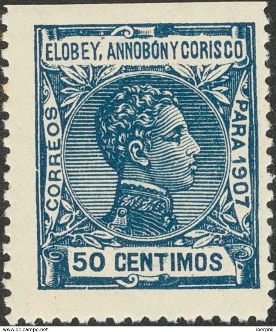 **40sma, 43sma. 1907. 10 Cts Violeta Y 50 Cts Azul. Variedad SIN DENTAR EN EL MARGEN SUPERIOR (no Podemos Asegurar Que E - Other & Unclassified