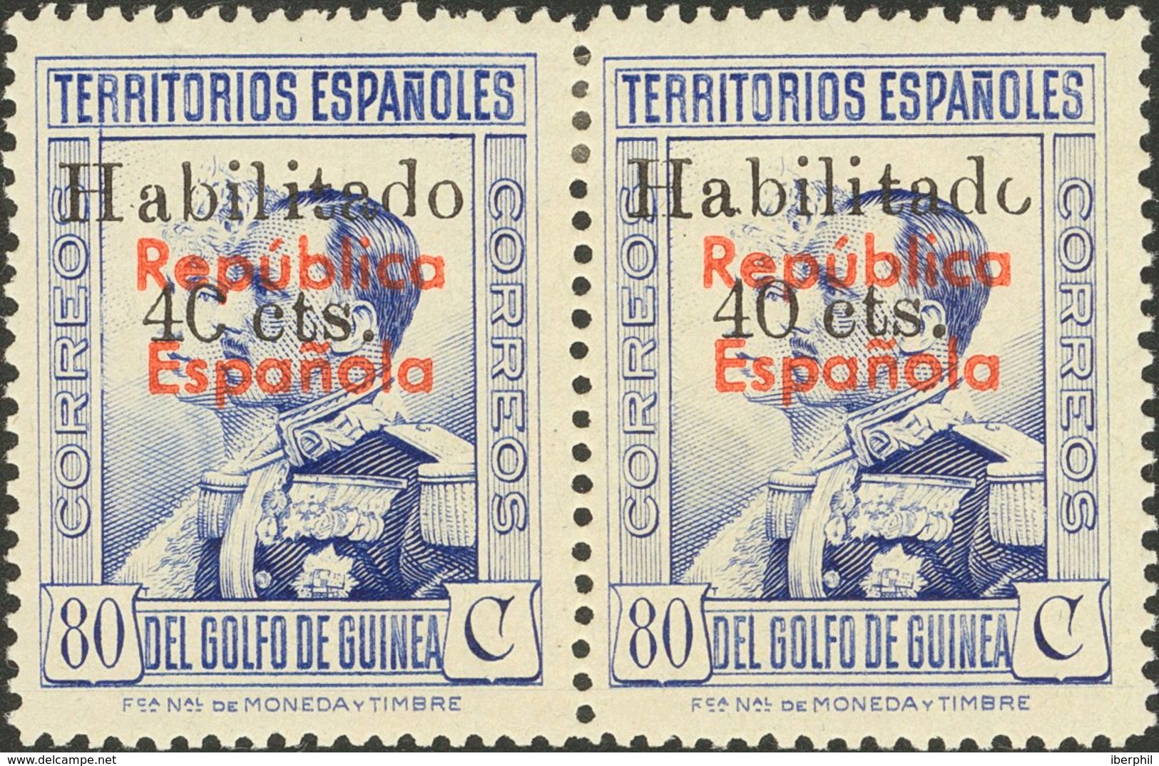 *254/55(2). 1939. Serie Completa, Pareja. Una Serie "H" DE "HABILITADO" SEPARADA Y "T" ROTA Y La Otra ROTURA EN LA "O" ( - Sonstige & Ohne Zuordnung