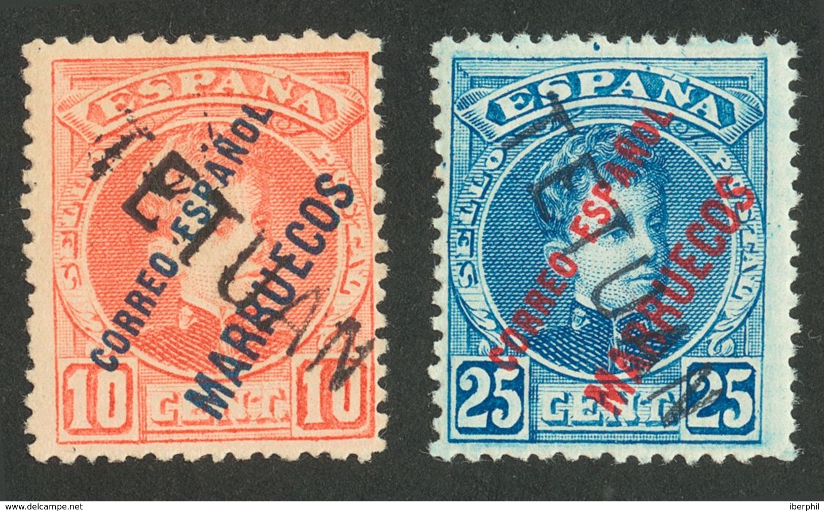 *23/28. 1908. Serie Completa. MAGNIFICA Y MUY RARA. Cert. GRAUS (el 25 Cts). Edifil 2018: 1.370 Euros - Otros & Sin Clasificación