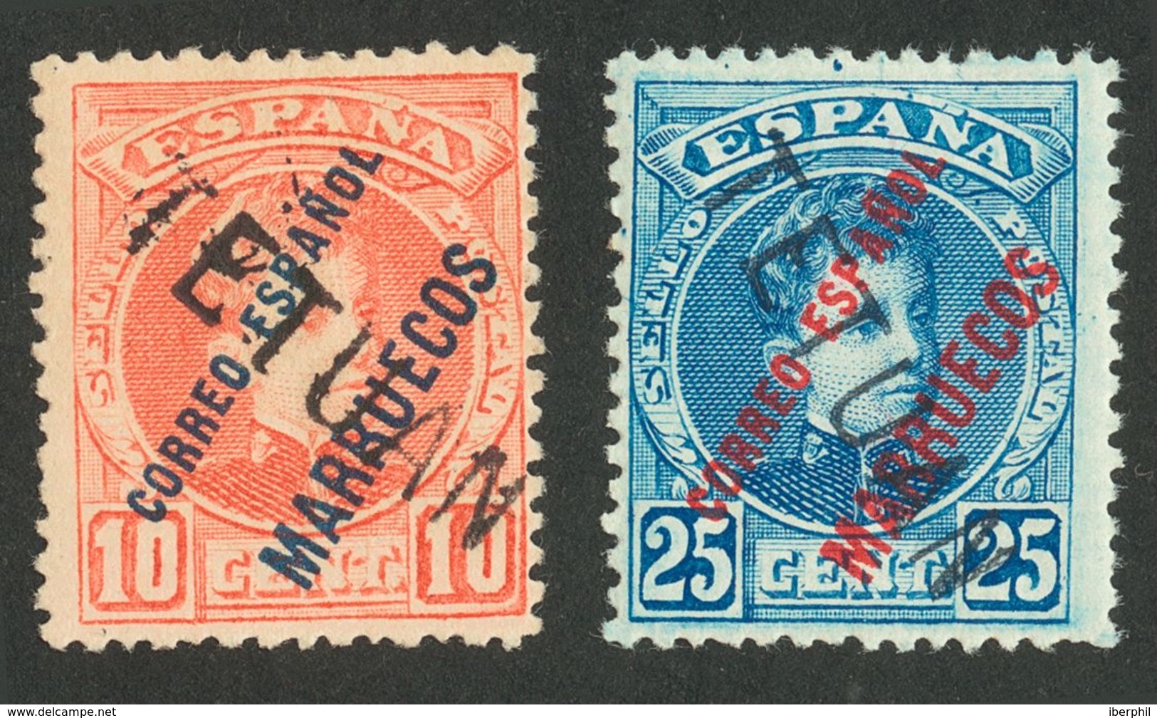 *23/28. 1908. Serie Completa. MAGNIFICA Y MUY RARA. Cert. GRAUS (el 25 Cts). Edifil 2018: 1.370 Euros - Other & Unclassified