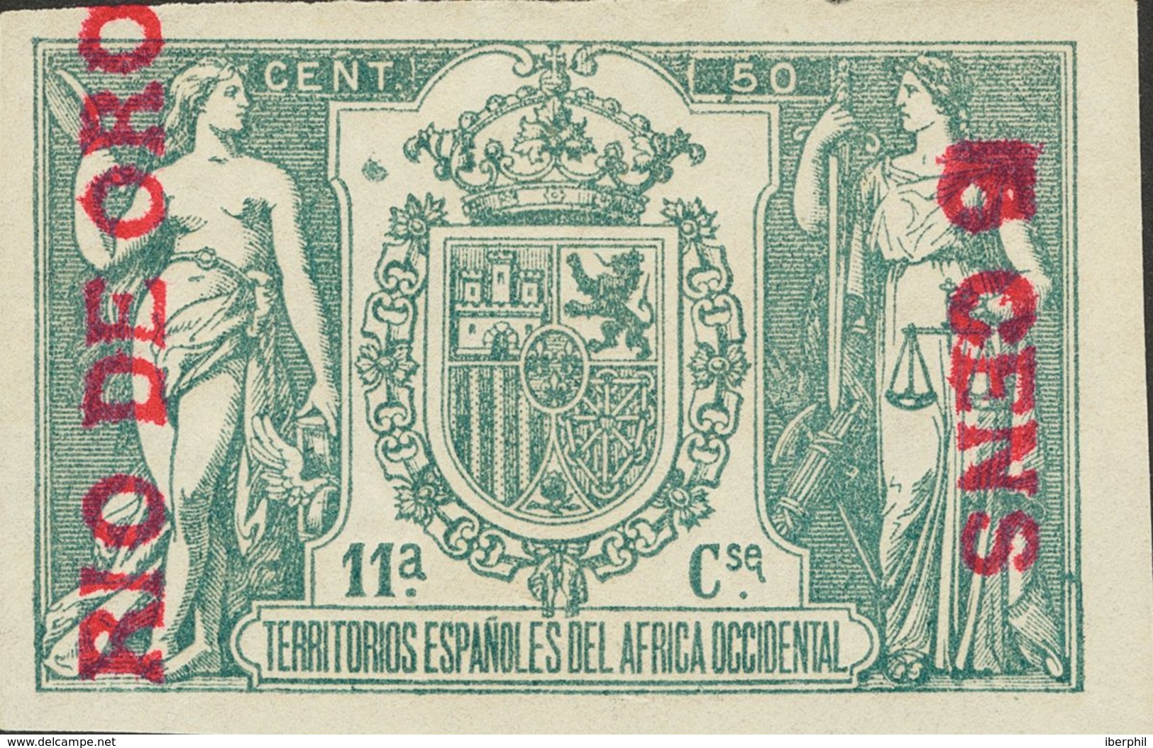 *40Ahp. 1908. 5 Cts Sobre 50 Cts Verde. Variedad SIN HABILITADO PARA CORREOS. MAGNIFICO Y RARO. Edifil 2013: 300 Euros - Other & Unclassified