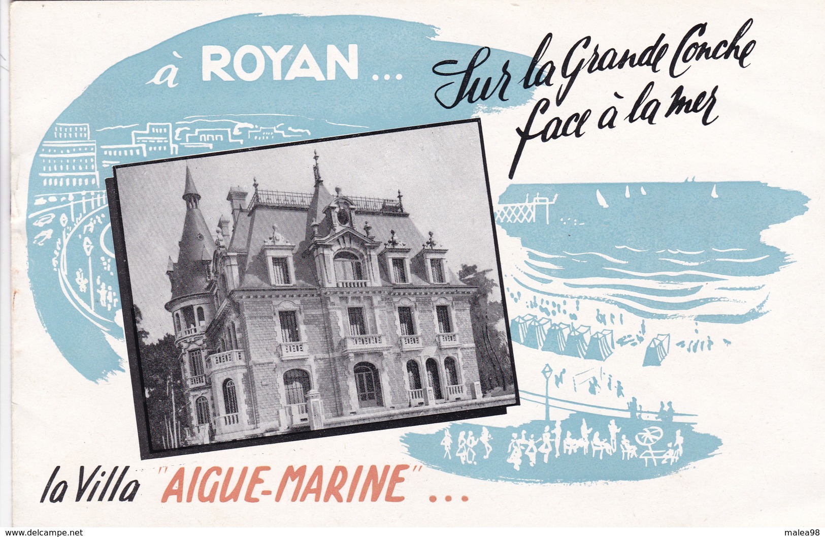 PLAN DE SITUATION,,,,, ROYAN  , VILLA   AIGUE - MARINE ,,,SUR LA GRANDE CONCHE  FACE A LA  MER ,,TBE - Autres Plans