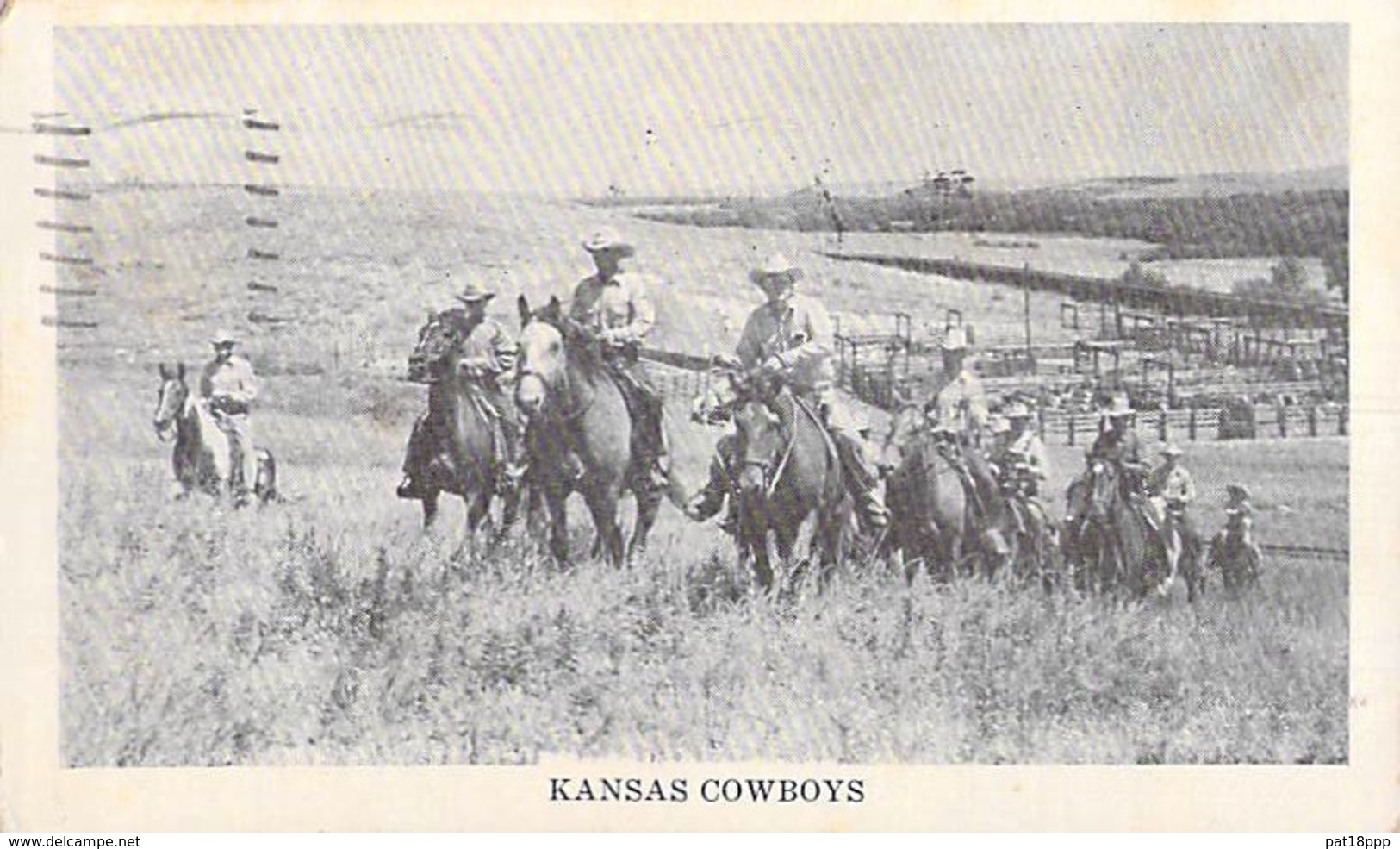 USA Etats Unis ( KS Kansas ) KANSAS COWBOYS - CPSM Format CPA 1946 - - Autres & Non Classés