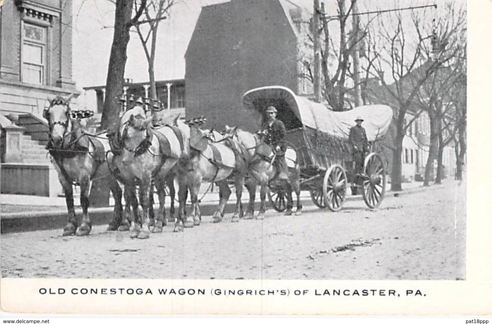 USA Etats Unis ( PA Pennsylviana ) LANCASTER Old Conestoga Wagon (Gringrich's) Attelage Chevaux / Horse Hitch - CPSM PF - Lancaster