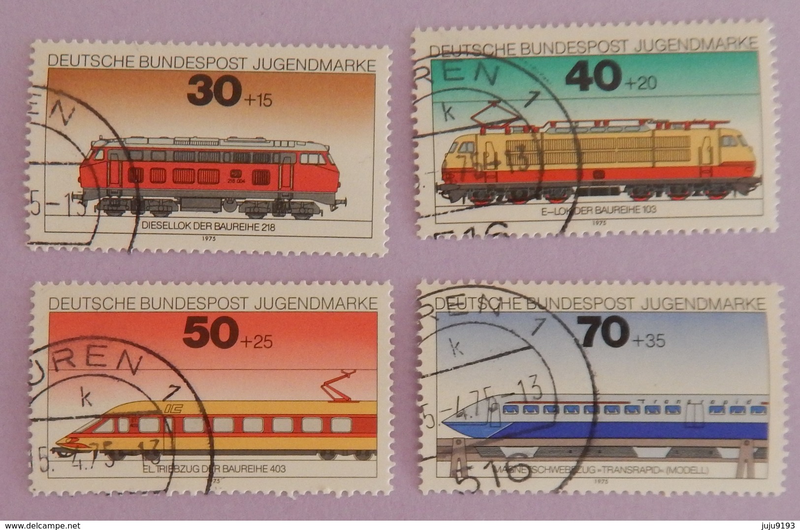 RFA YT 685/688 OBLITÉRÉS "LOCOMOTIVES "ANNÉE 1975 - Used Stamps