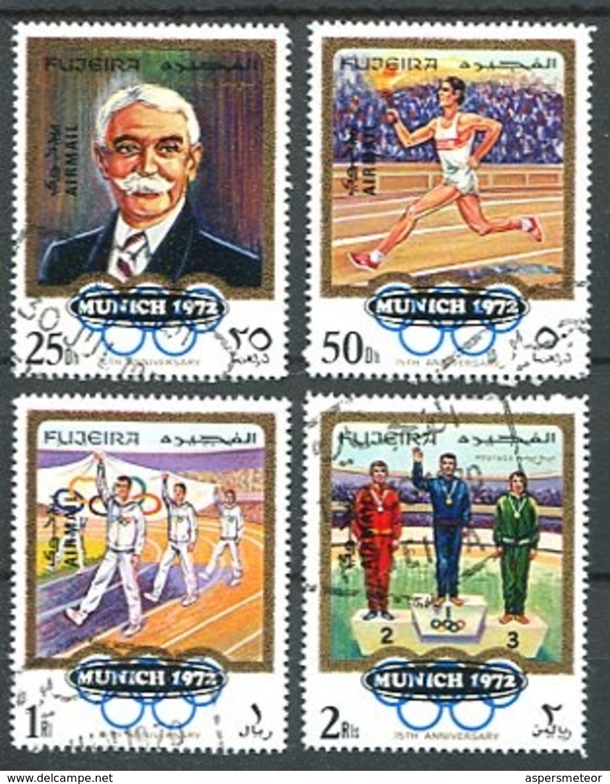 MUNICH 1972, OLYMPIC GAMES. FUJEIRA 1970 MICHEL 533 / 536 COMPLETE SERIE OBLITERES - LILHU - Fujeira