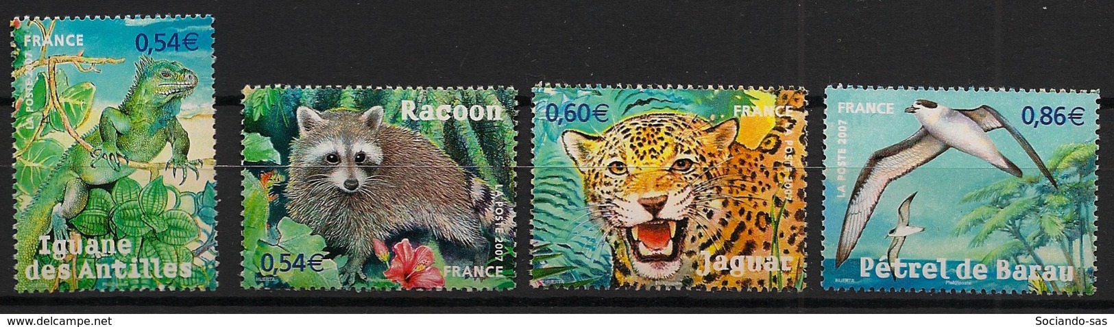 France - 2007 - N°Yv. 4033 à 4036 - Faune D'outremer - Neuf Luxe ** / MNH / Postfrisch - Nuevos