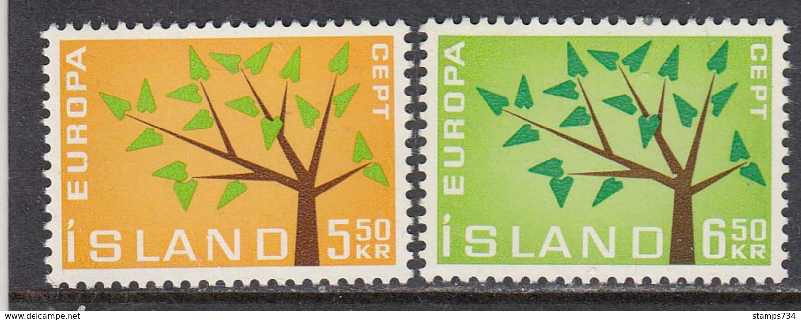 Iceland 1962 - EUROPA CEPT, Mi-Nr. 364/65, MNH** - Unused Stamps