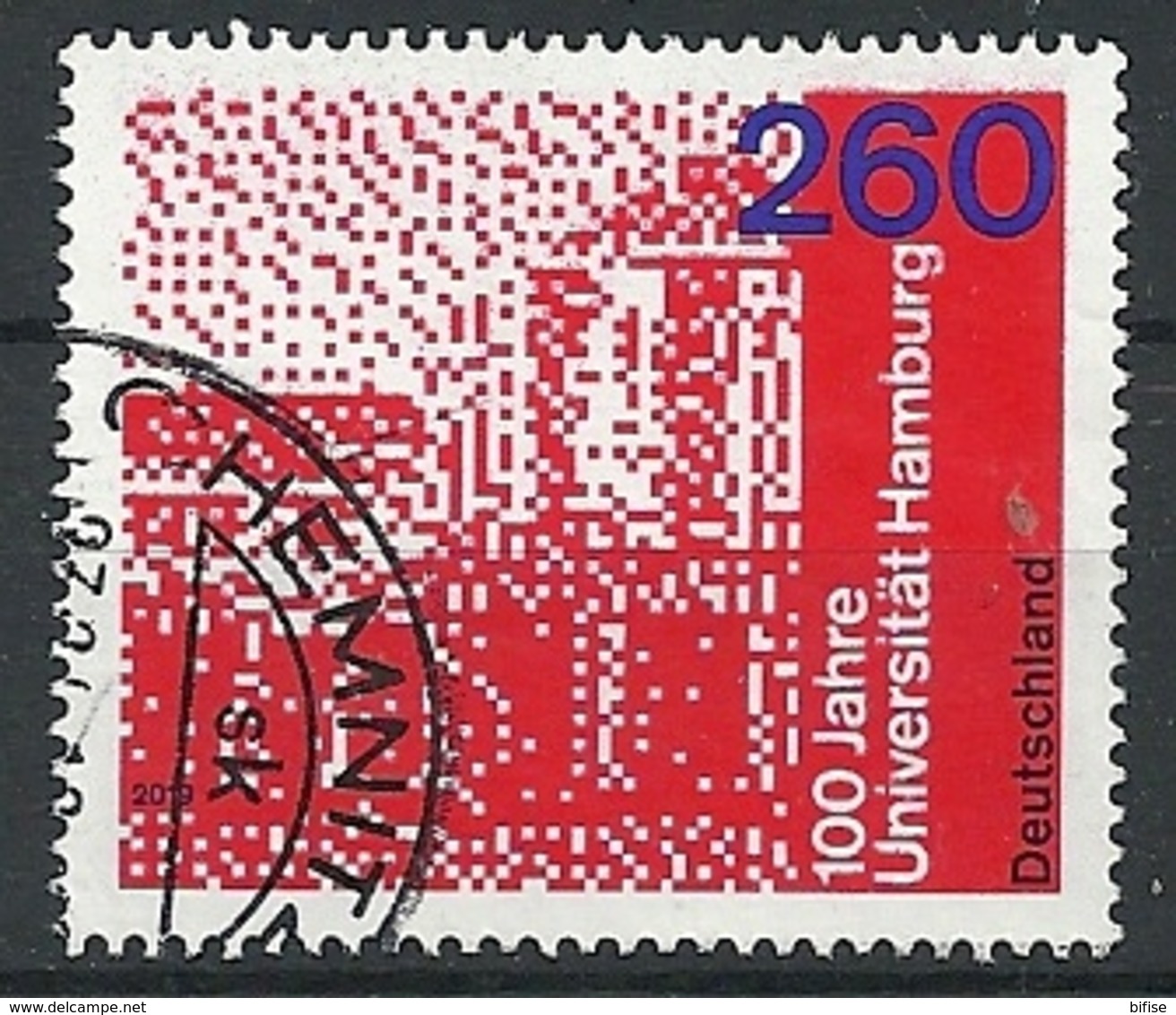 ALEMANIA 2019 - Mi 3449 100 Jahre Universität Hamburg - Oblitérés