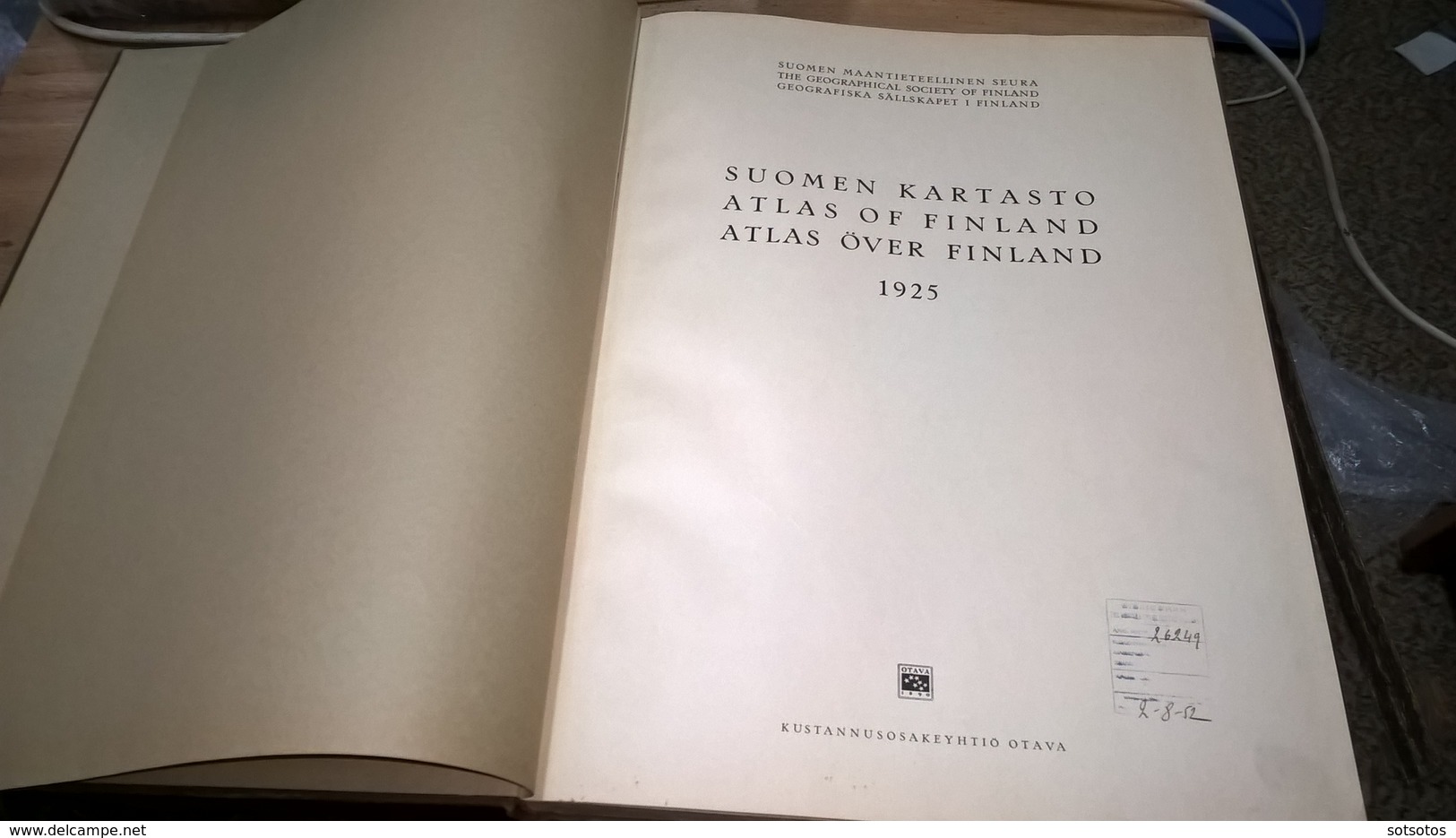 SUOMEN KARTASTO 1925 (ATLAS Of FINLAND - ATLAS OVER FINLAND) - The GEOGRAPHICAL SOCIETY Of FINLAND - 160PGS (8+38X4) - - Scandinavische Talen