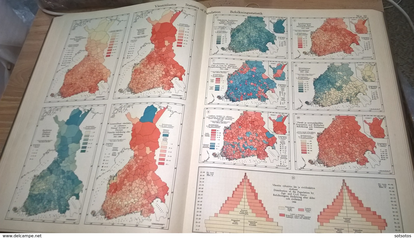 SUOMEN KARTASTO 1925 (ATLAS of FINLAND - ATLAS OVER FINLAND) - The GEOGRAPHICAL SOCIETY of FINLAND - 160PGS (8+38X4) -