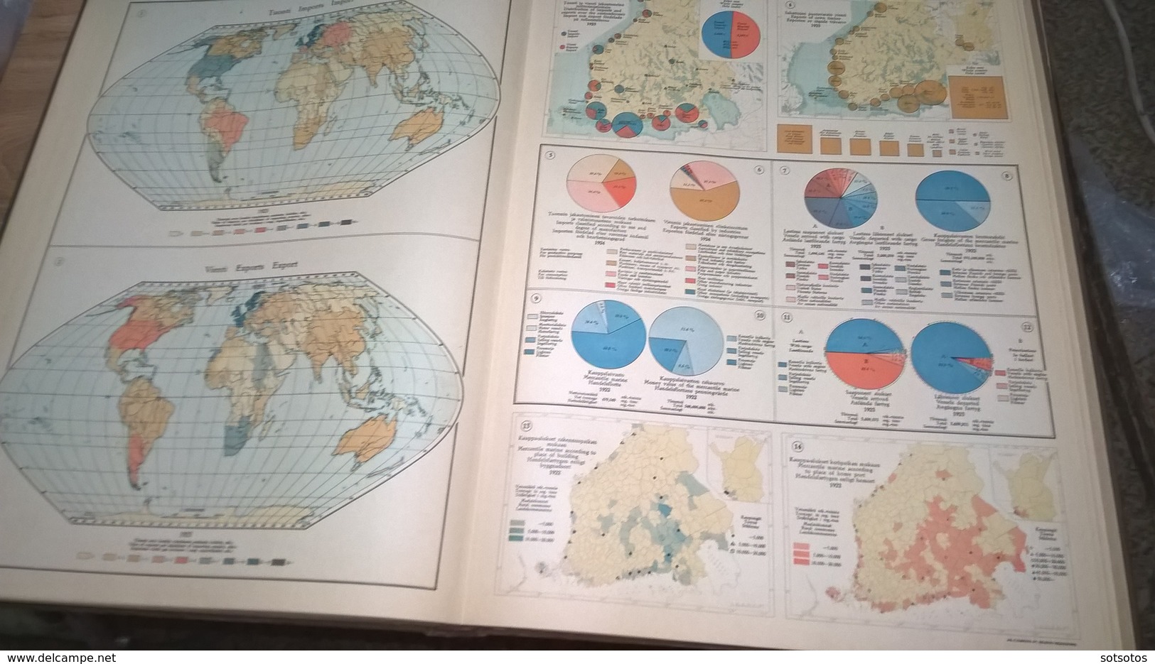 SUOMEN KARTASTO 1925 (ATLAS of FINLAND - ATLAS OVER FINLAND) - The GEOGRAPHICAL SOCIETY of FINLAND - 160PGS (8+38X4) -