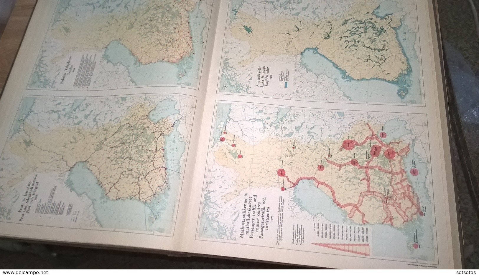 SUOMEN KARTASTO 1925 (ATLAS of FINLAND - ATLAS OVER FINLAND) - The GEOGRAPHICAL SOCIETY of FINLAND - 160PGS (8+38X4) -