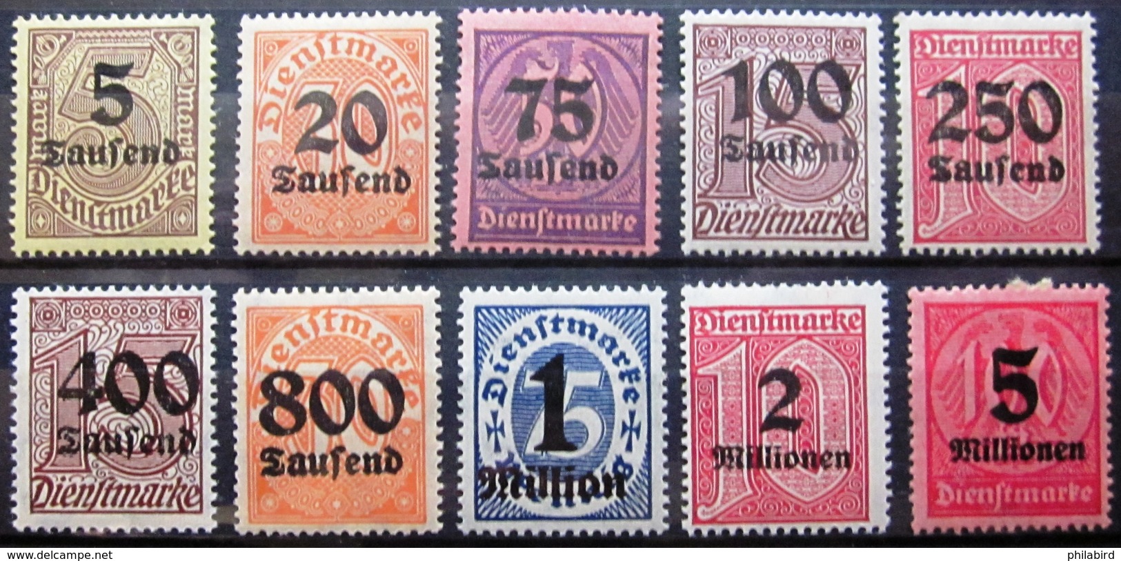 ALLEMAGNE Empire                  Service 37/47                      NEUF** Et NEUF* - Service