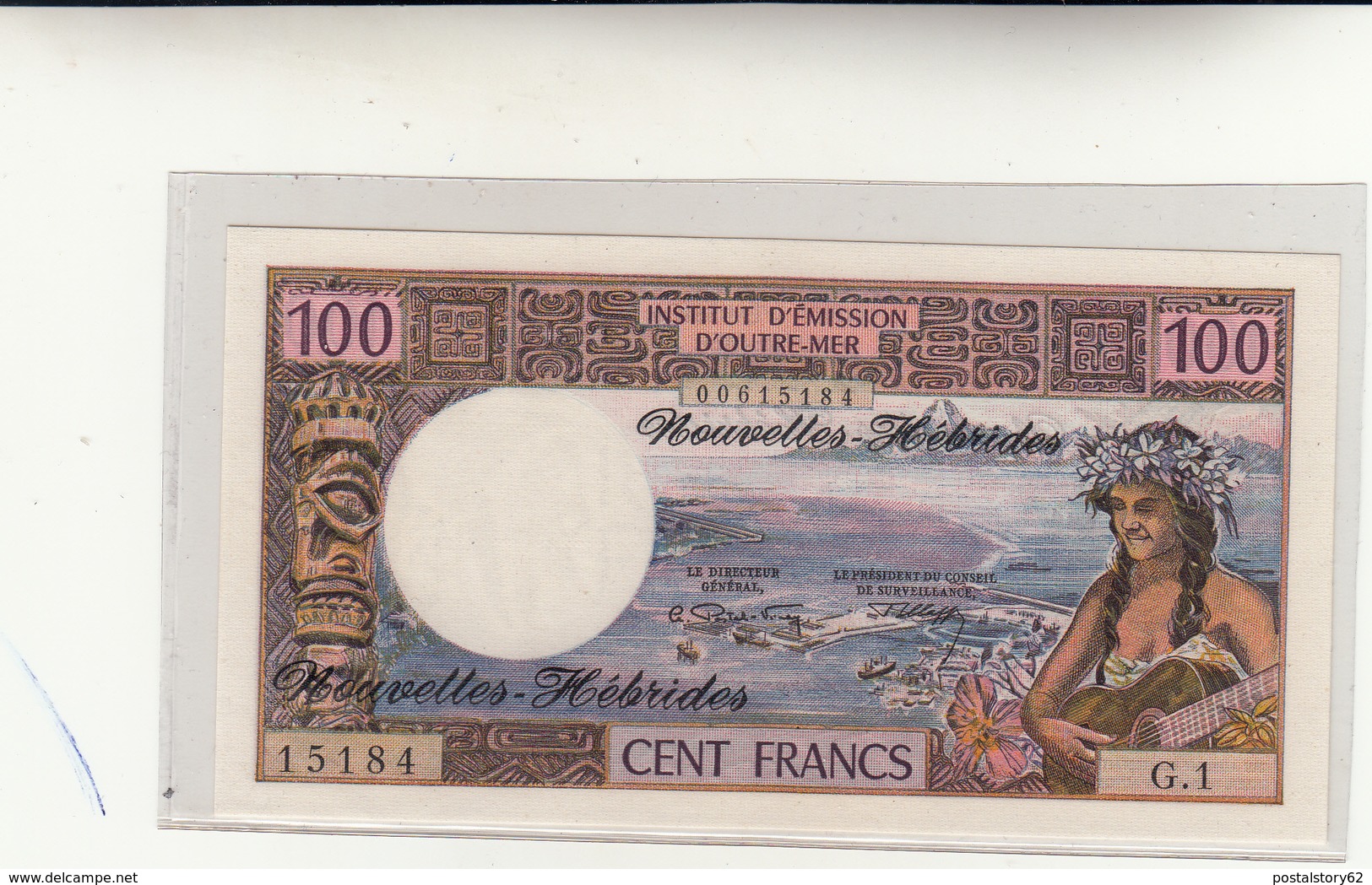 New Hebrides FR. 1975 Note 100 Francs Unc. Pick 18c - Unclassified
