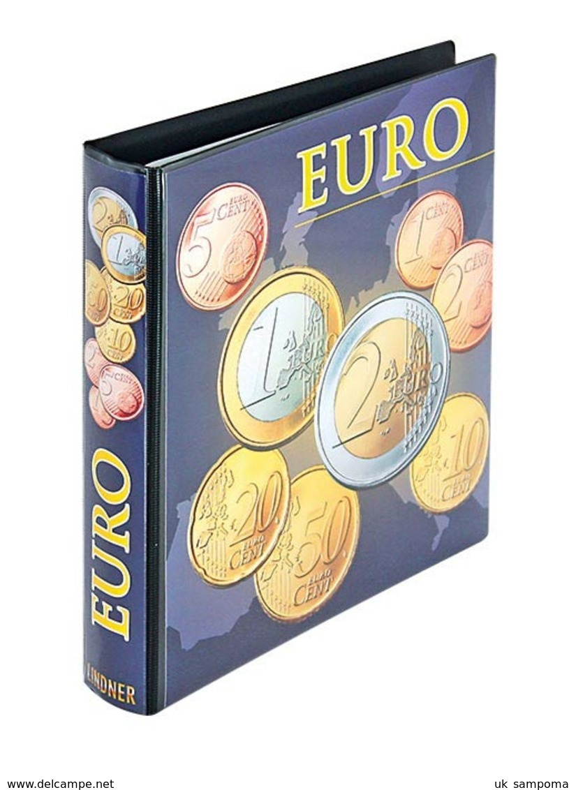 Lindner 1608R EURO - Ring Binder, Empty - Formato Grande, Fondo Negro