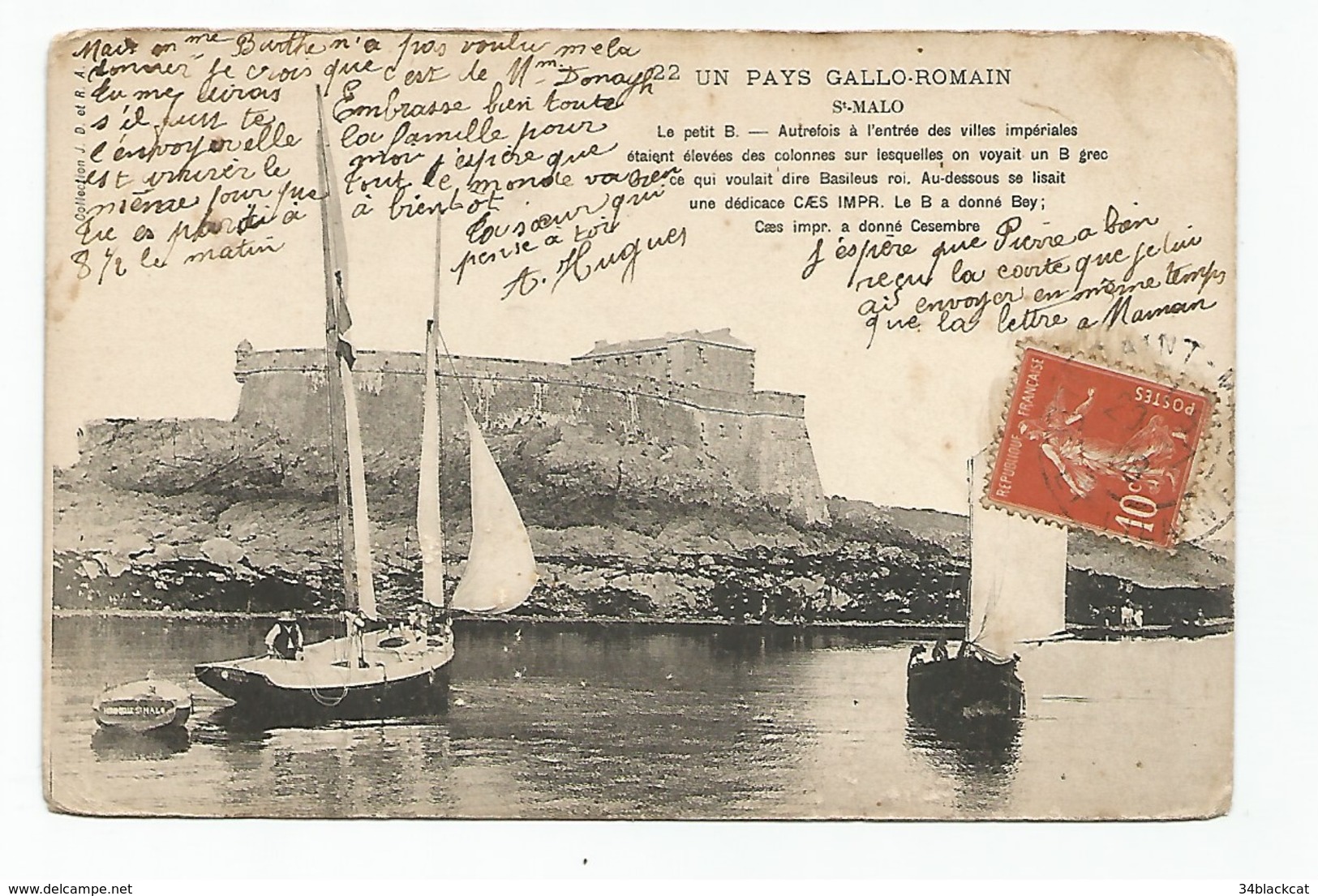 Un Pays GALLO-ROMAIN - St-Malo - CARTE RARE - Saint Malo