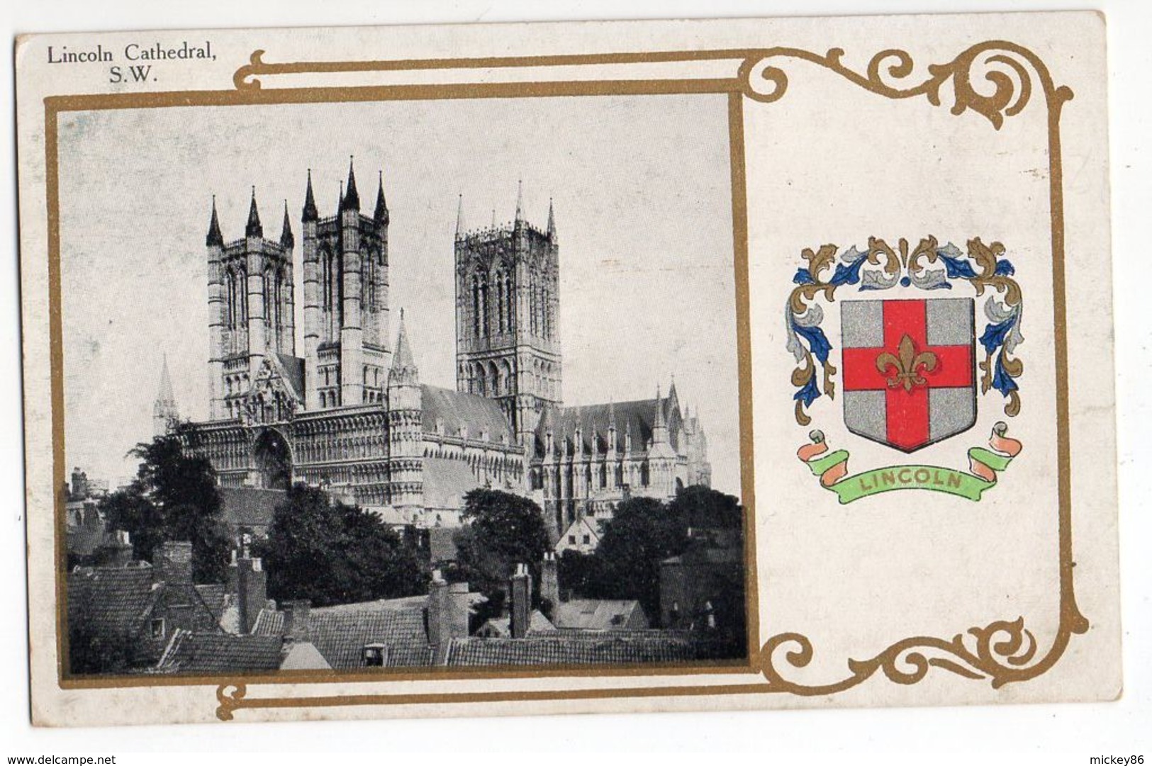 U.K ---LINCOLN -- Lincoln Cathedral  --Beau Blason  ........  à Saisir - Lincoln