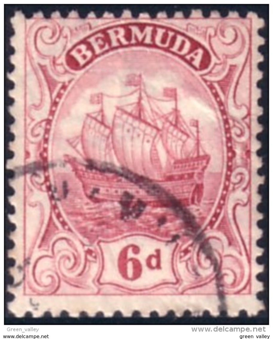 188 Bermuda 6p Claret Caravel Caravelle (BER-60) - Bermuda