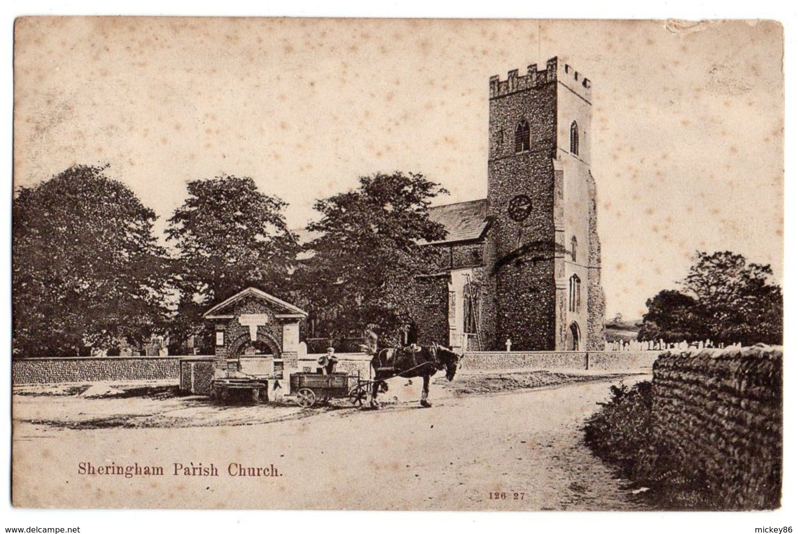 U.K ---SHERINGHAM  --1908--Parish Church  (attelage )  ........  à Saisir - Autres & Non Classés