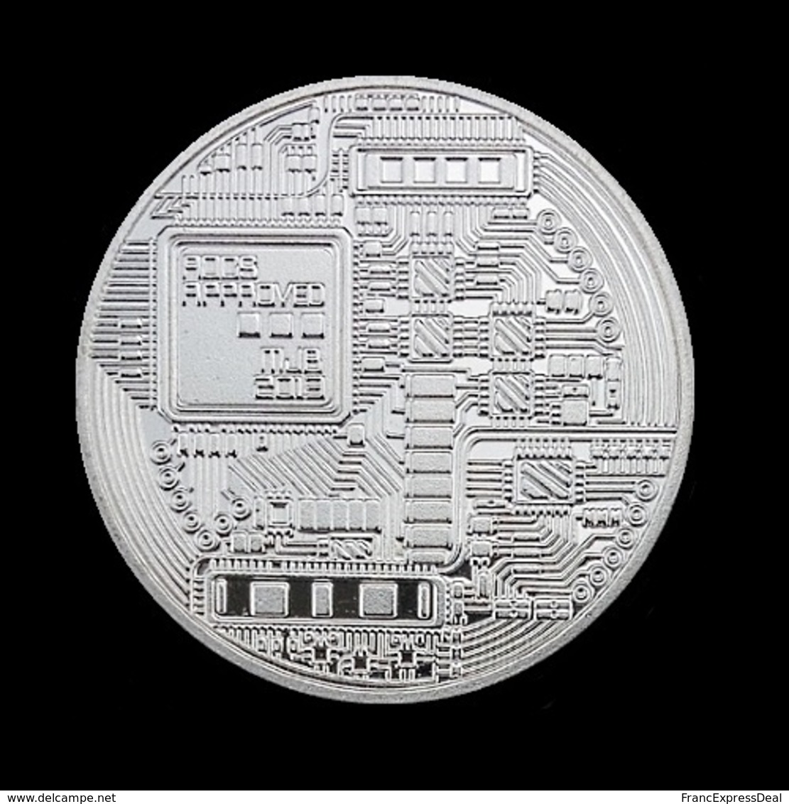 1 Pièce Plaquée ARGENT ( SILVER Plated Coin ) - Bitcoin BTC - Other & Unclassified