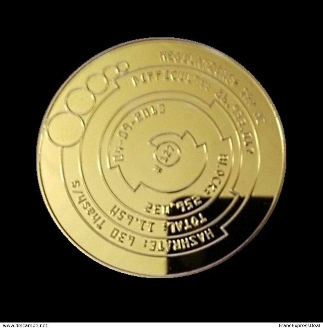 1 Pièce Plaquée OR ( GOLD Plated Coin ) - Bitcoin Antana BTC - Other & Unclassified
