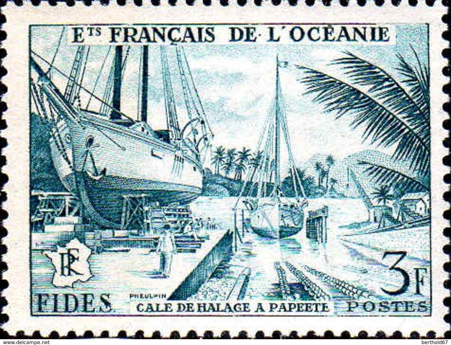 Océanie Poste N** Yv:204 Mi:242 FIDES Cale De Halage à Papeete - Neufs