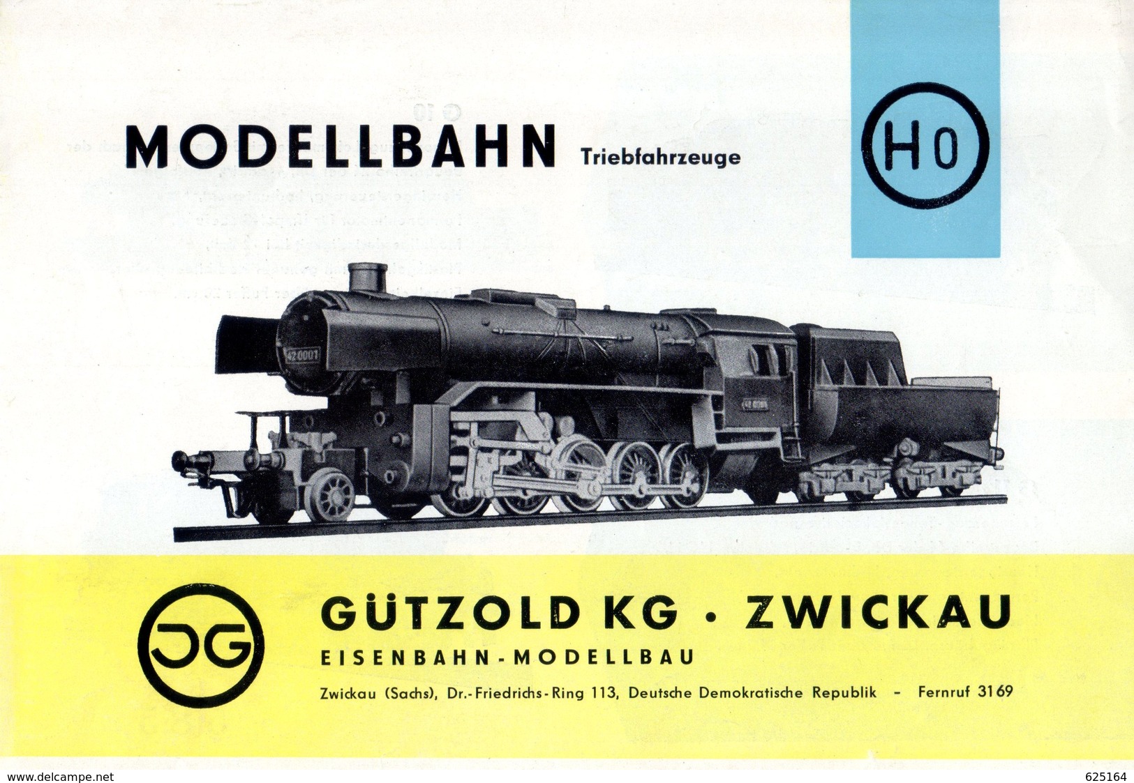 Catalogue GÜTZOLD 1961 KG ZWICKAU 1st Modellbahn Triebfahrzeuge DDR - Tedesco