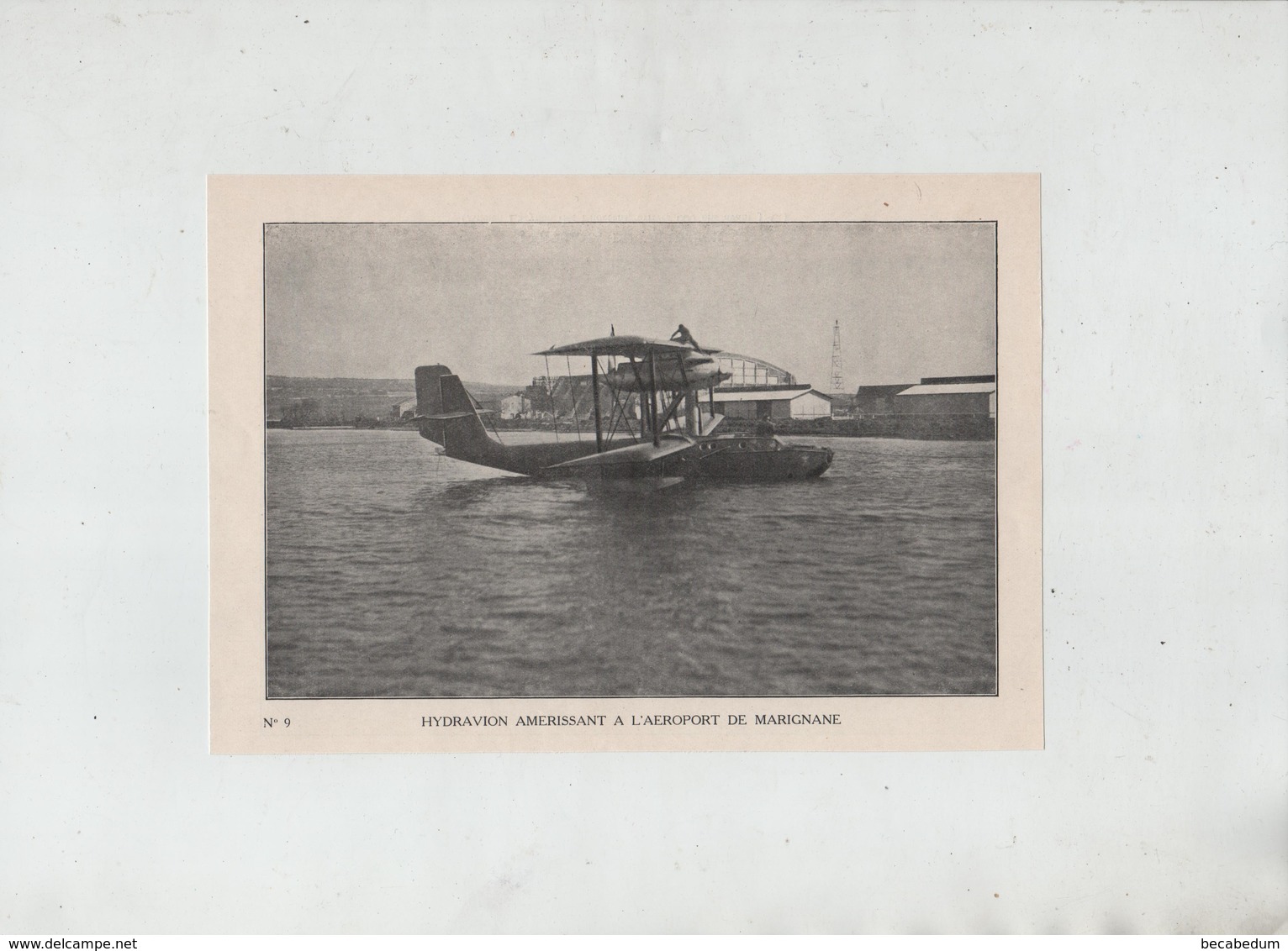 Hydravion Amérissant à L'aéroport De Marignane 1931 - Unclassified