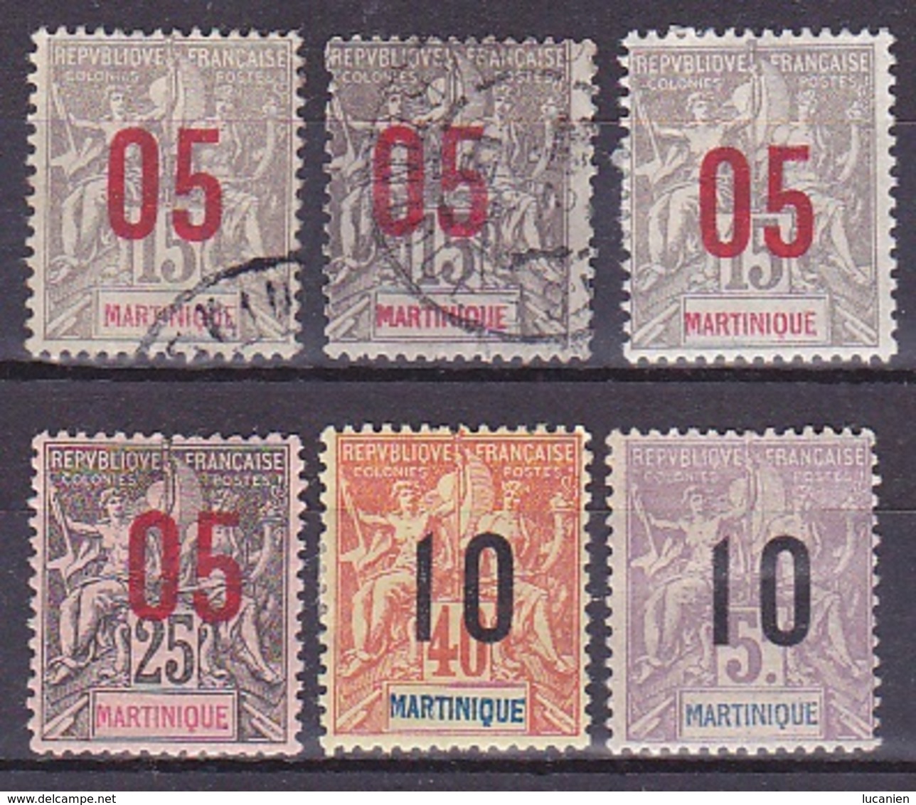 Martinique N°78-79-80-81 - Voir Verso & Descriptif - - Oblitérés