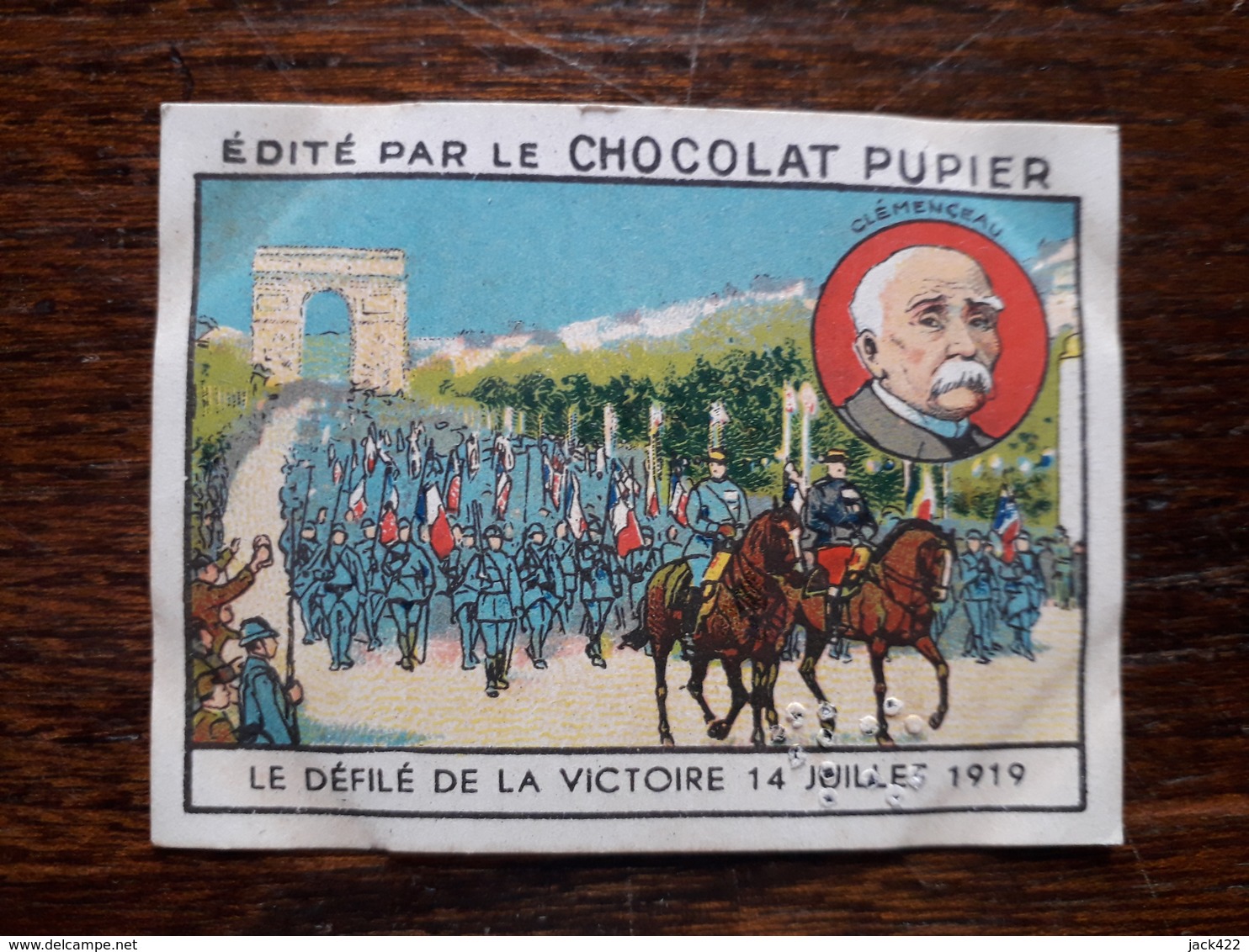 L20/95 Chromo Image Chocolat Pupier. France. Le Défilé De La Victoire . 14 Juillet 1919 - Autres & Non Classés