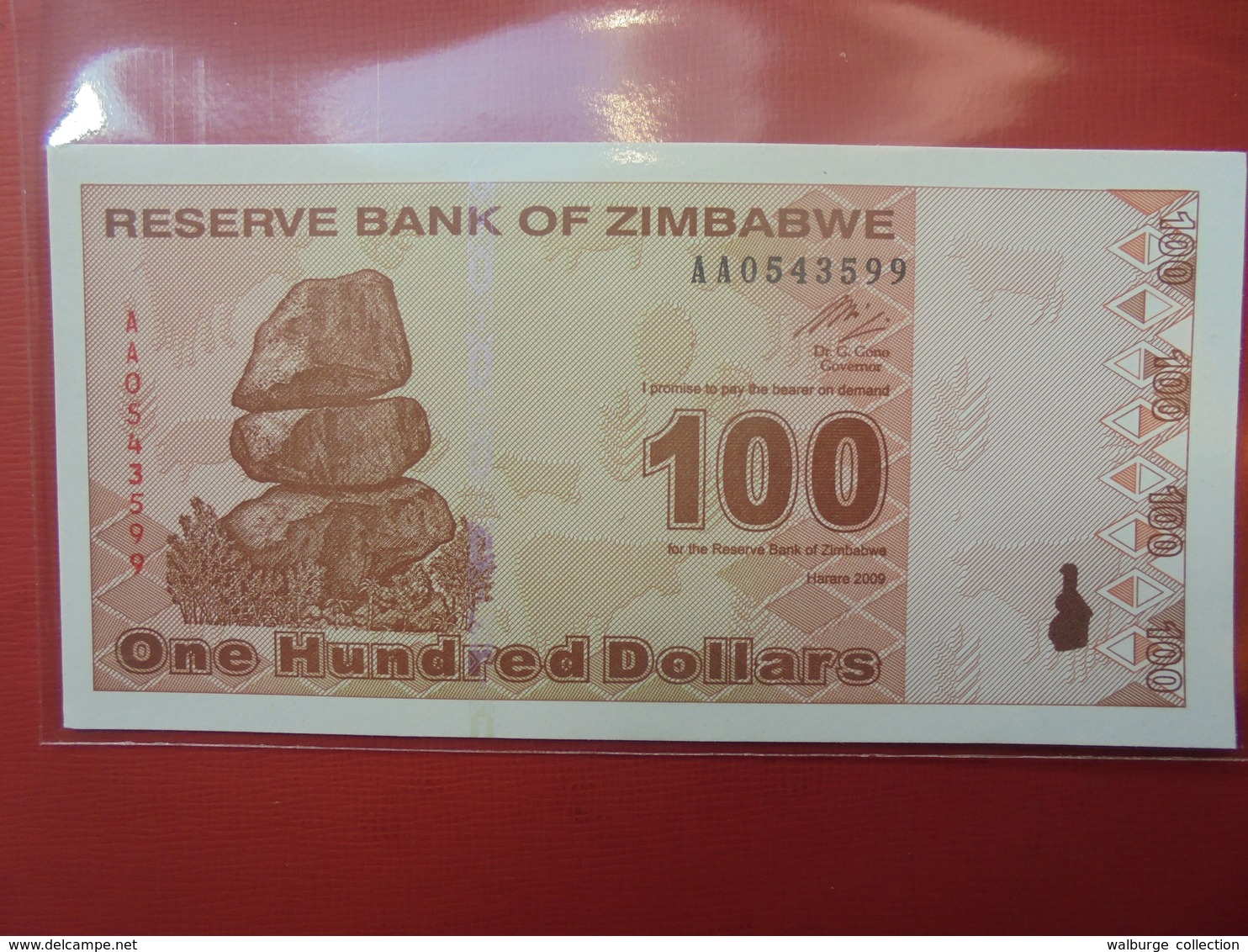 ZIMBABWE 100$ 2009 PEU CIRCULER/NEUF - Zimbabwe